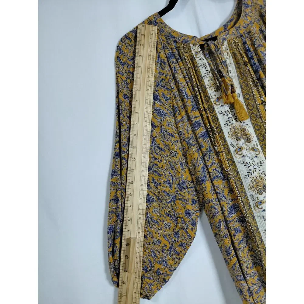 Mason & Belle JFPW5AM1C9 Embroidered Tasselled Peasant Women Size 2X